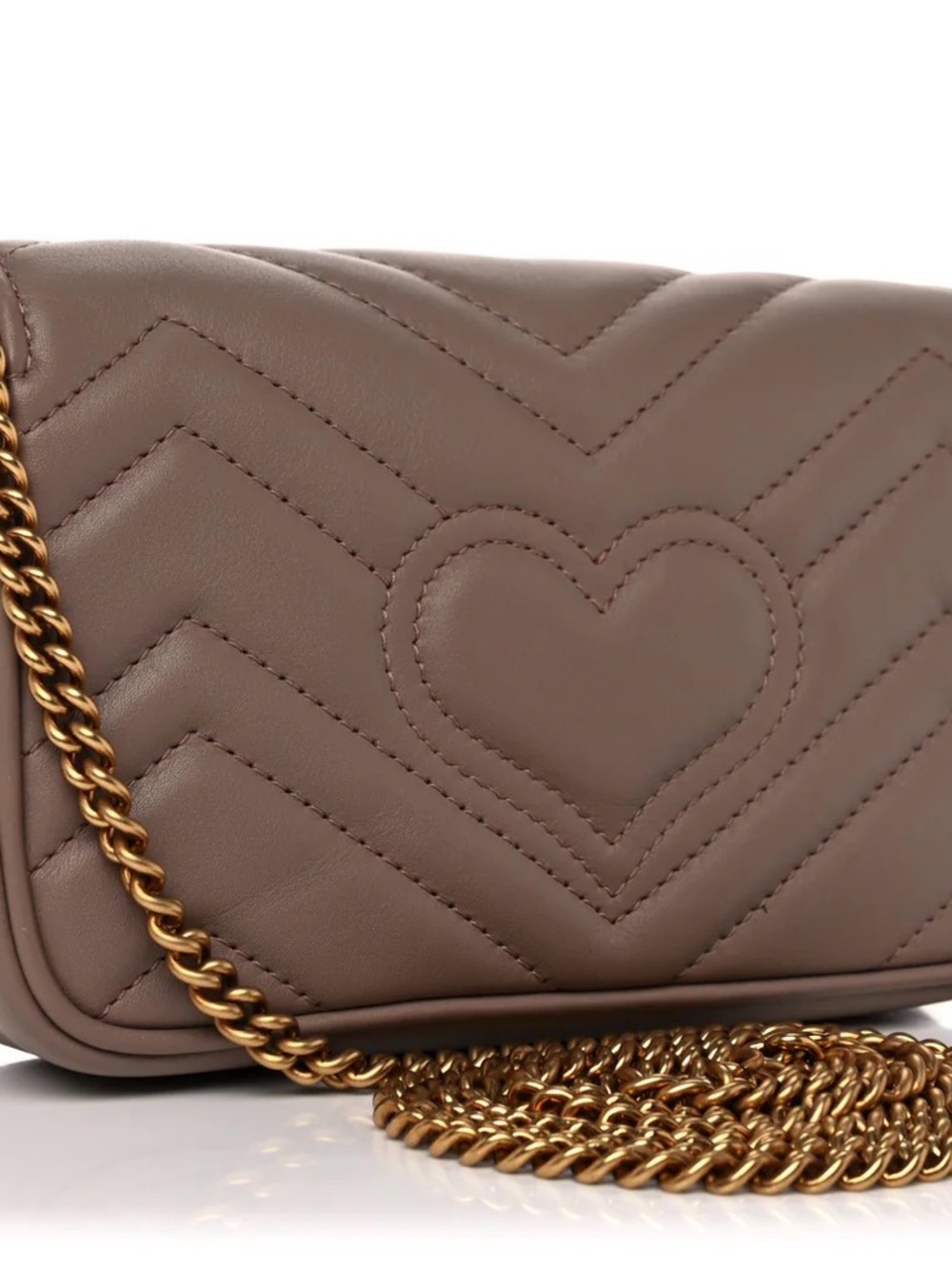 Gucci Calfskin Matelasse Super Mini GG Marmont Shoulder Bag - Picture 11 of 13